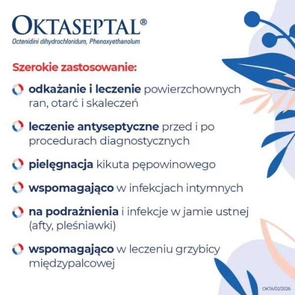 Oktaseptal (0,1g+2g)/100g, aerozol na skórę, 60ml 2