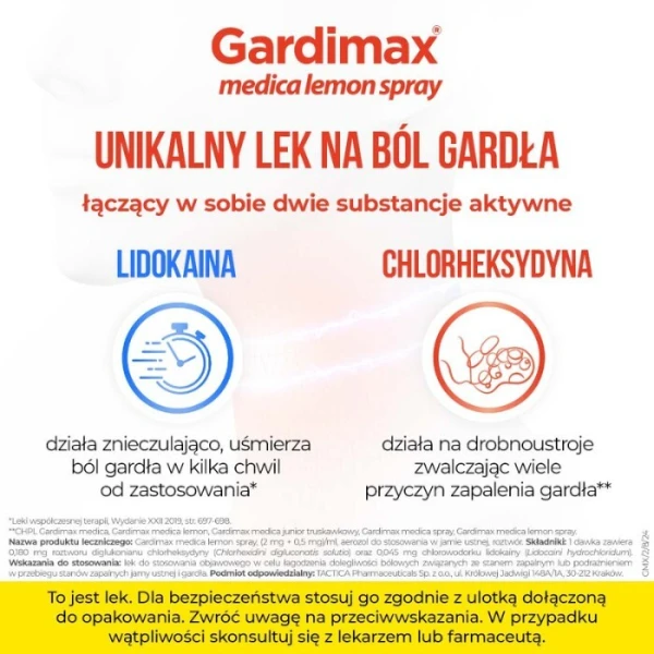 Gardimax medica lemon spray (2mg+0,5mg)/ml, aerozol bez cukru, 30ml 3