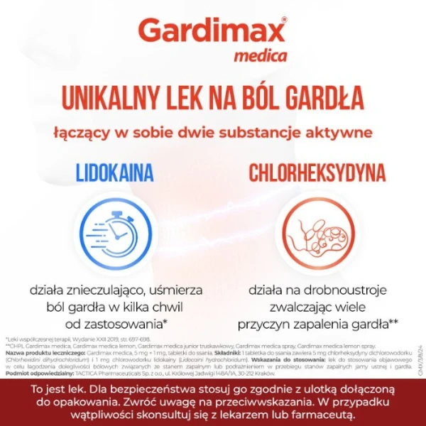 Gardimax medica (5mg+1mg), bez cukru, 24 tabletki do ssania 3