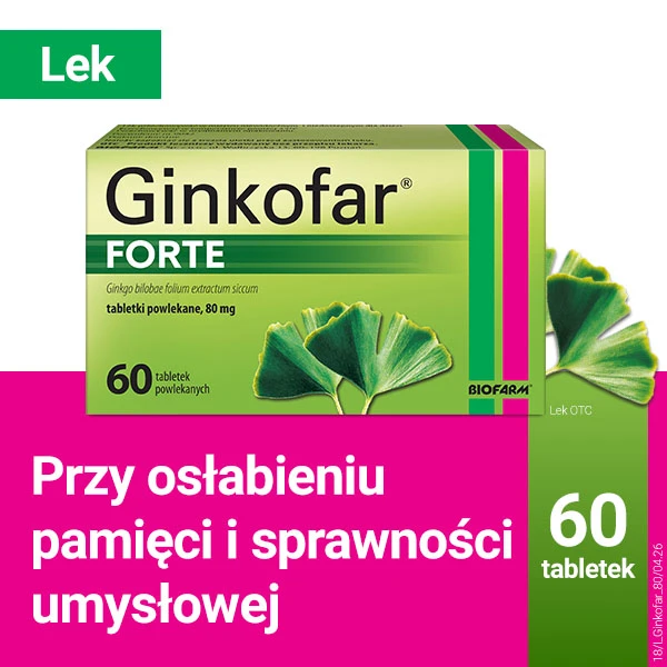 Ginkofar Forte 80mg, 60 tabletek 2
