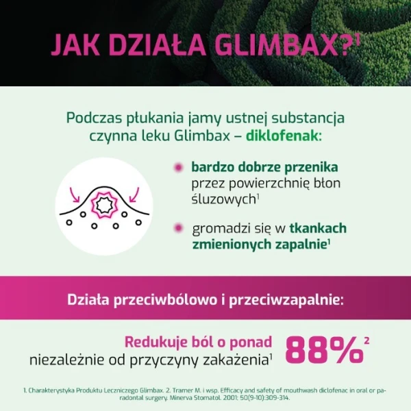 Glimbax 0,74mg/ml, roztwór do płukania jamy ustnej i gardła, 200ml 2