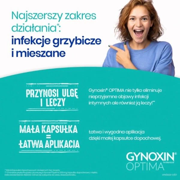 Gynoxin Optima 200mg, 3 kapsułki 3