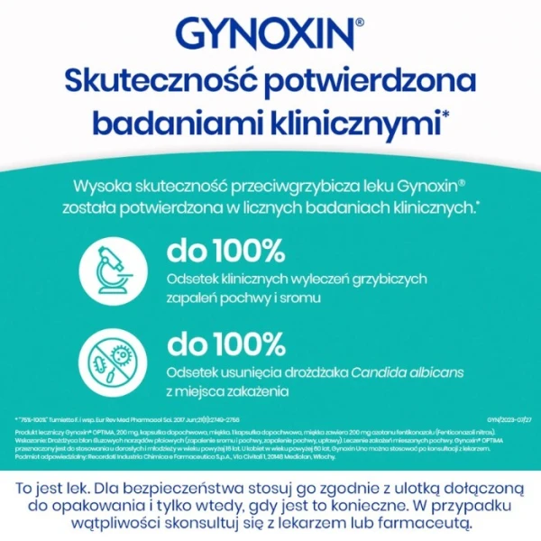 Gynoxin Optima 200mg, 3 kapsułki 4