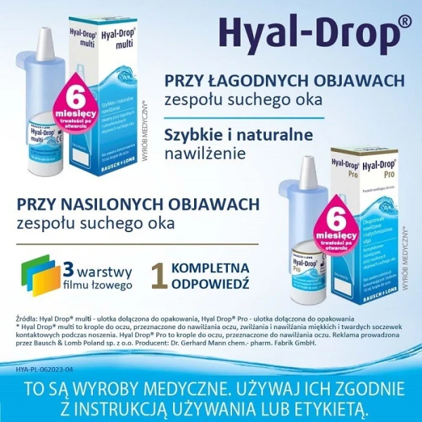 Hyal-Drop Multi, krople nawilżające do oczu, 10ml 4