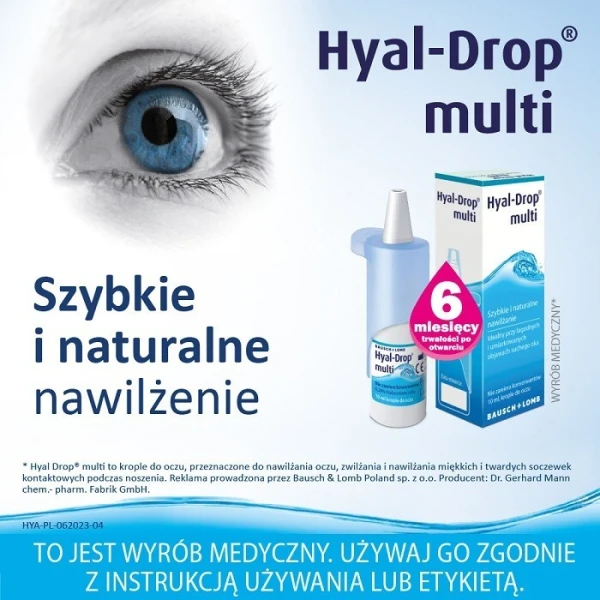 Hyal-Drop Multi, krople nawilżające do oczu, 10ml 5