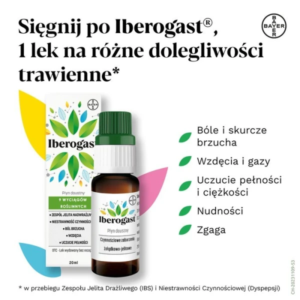 Iberogast, lek złożony, płyn doustny, 20ml 2