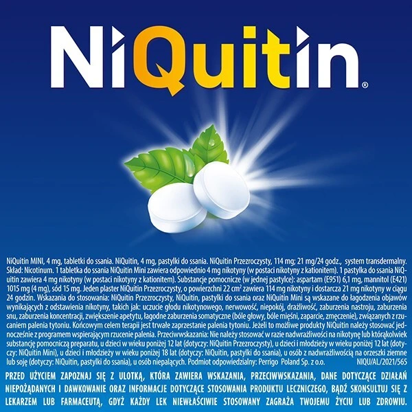 NiQuitin 4mg, smak miętowy, 72 pastylki do ssania 6