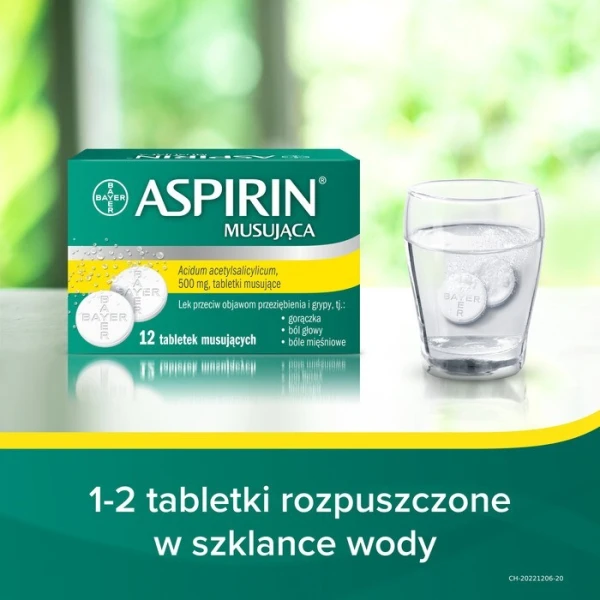 Aspirin musująca 500mg, 12 tabletek musujących 4