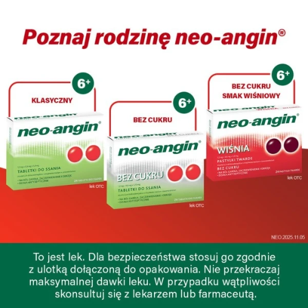 Neo-Angin z cukrem (1,2mg+0,6mg+5,9mg), 36 tabletek do ssania 5