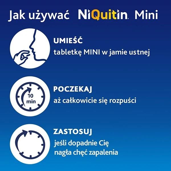 NiQuitin Mini 4mg, dla osób wypalających ponad 20 papierosów dziennie, 20 tabletek do ssania 5