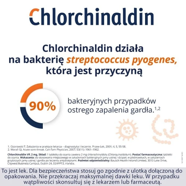 Chlorchinaldin VP 2mg, 40 tabletek do ssania 3
