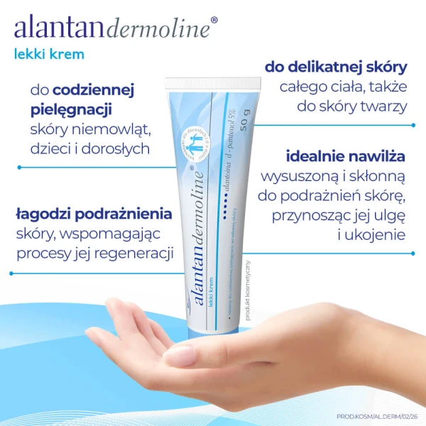 Alantandermoline, krem lekki, 5% d-pantenolu, 50g 2