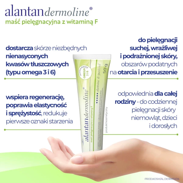 Alantandermoline, maść pielęgnacyjna z witaminą F, 50g 2