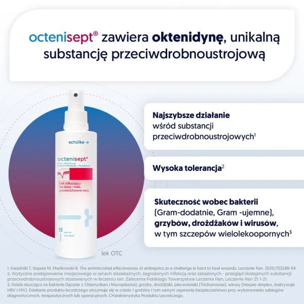 Octenisept (0,1g+2g)/100g, płyn do stosowania na rany, błonę śluzową i skórę, 250ml 5