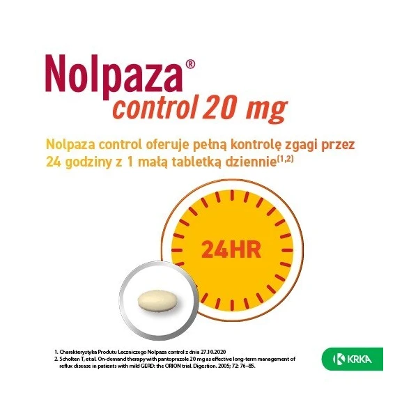 Nolpaza control 20mg, 14 tabletek dojelitowych 3