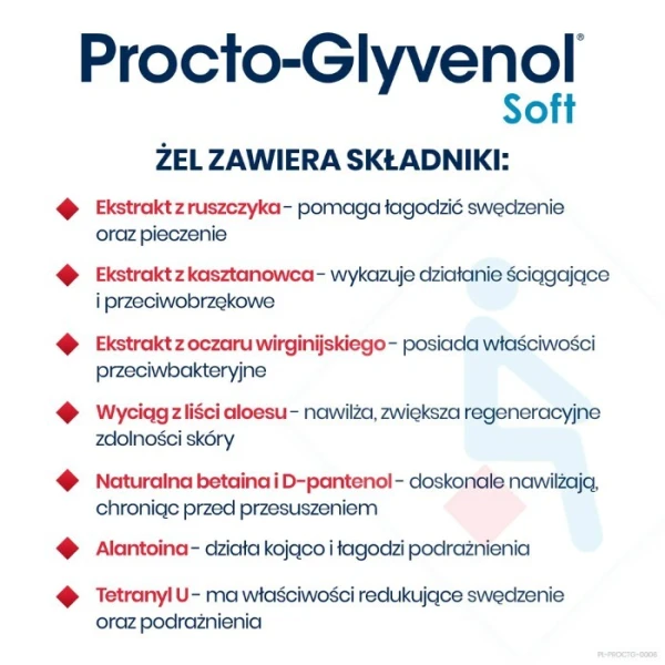 Procto-Glyvenol Soft, żel do higieny intymnej z ruszczykiem, 180ml 2