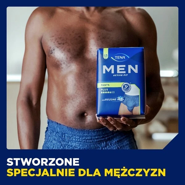 Majtki chłonne Tena Men ActiveFit Pants Plus, rozmiar L/XL, chłonność 5,5/8, 8 sztuk 7