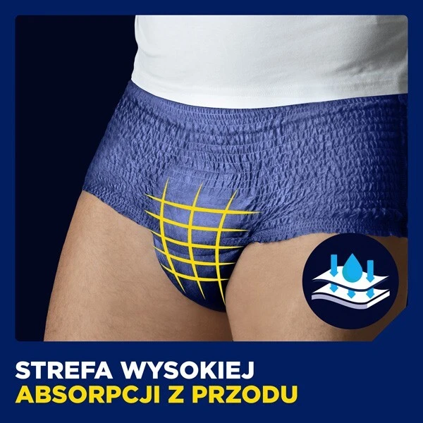 Majtki chłonne Tena Men ActiveFit Pants Plus, rozmiar L/XL, chłonność 5,5/8, 30 sztuk 4