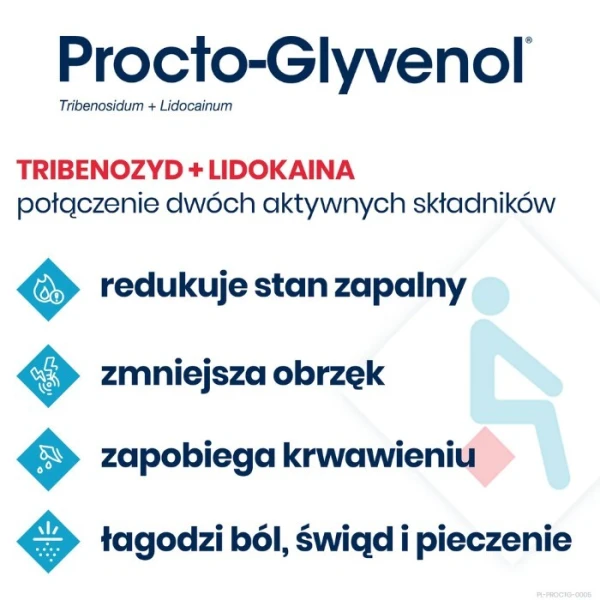 Procto-Glyvenol (50mg+20mg)/g, krem doodbytniczy, 30g 2