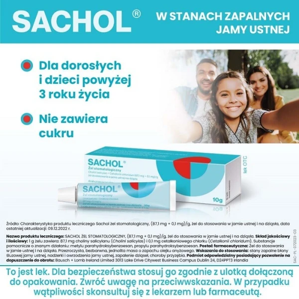 Sachol (87,1mg+0,1mg)/g, żel do stosowania w jamie ustnej, 10g 4