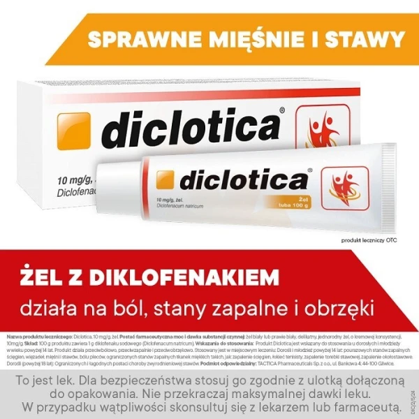 Diclotica 10mg/g, żel, 100g 2