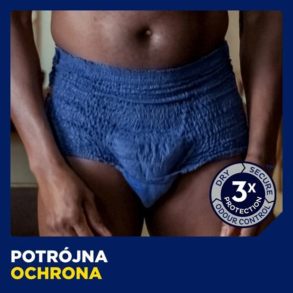 Majtki chłonne Tena Men ActiveFit Pants Plus, rozmiar S/M, chłonność 5,5/8, 9 sztuk 7