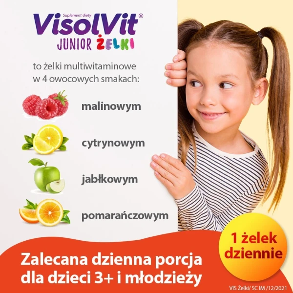 Visolvit Junior żelki, smak owocowy, po 3 roku życia, 50 sztuk 3