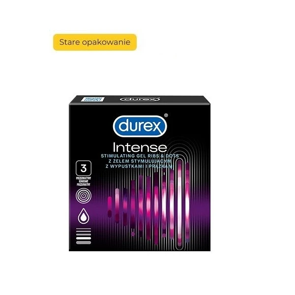 Durex, prezerwatywy lateksowe Intense, 3 sztuki 2