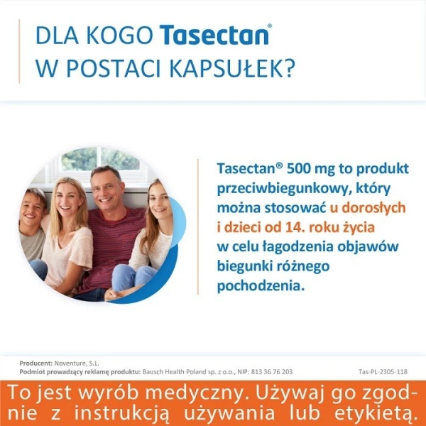 Tasectan 500mg, 15 kapsułek 4