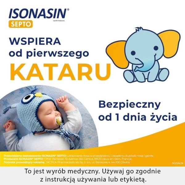 Isonasin Septo, katar wodnisty i gęsty, od urodzenia, 20 ampułek po 5ml 5
