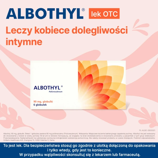 Albothyl 90mg, globulki dopochwowe, 6 sztuk 3
