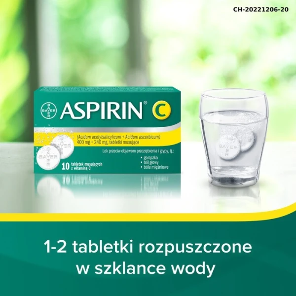 Aspirin C (400mg+240mg), 10 tabletek musujących 7