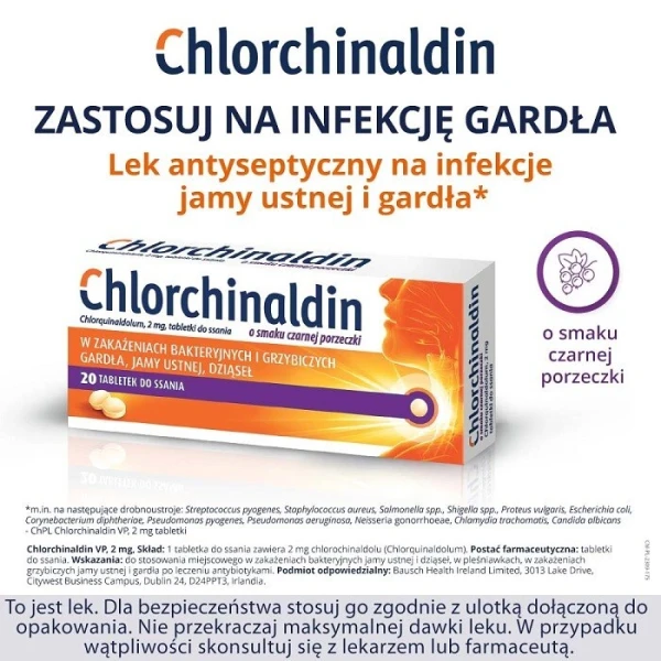 Chlorchinaldin VP 2mg, 20 tabletek do ssania 4