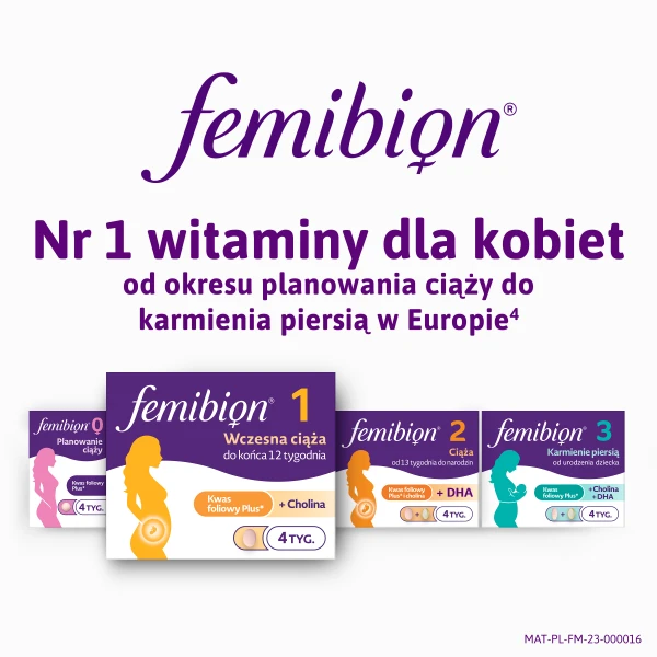 Femibion 1, Wczesna ciąża 1-12 tydzień, 28 tabletek 3