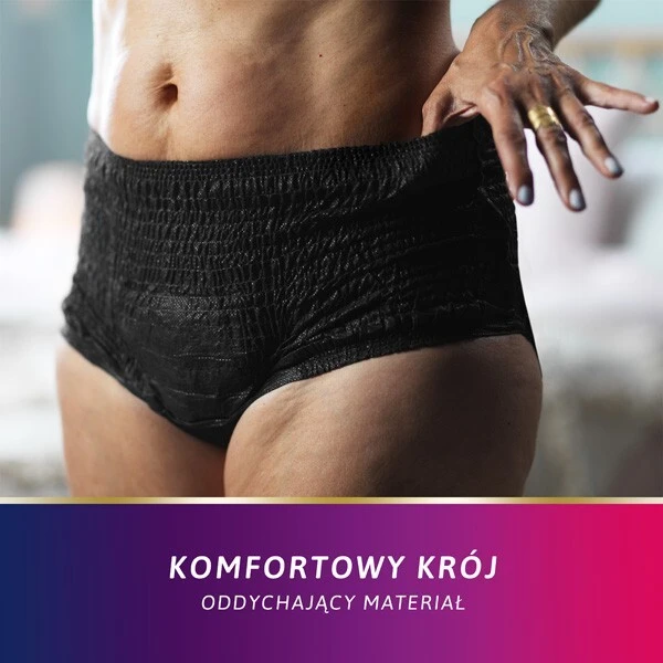 Majtki chłonne Tena Lady Pants Plus Noir, rozmiar M, chłonność 5,5/8, 9 sztuk 4