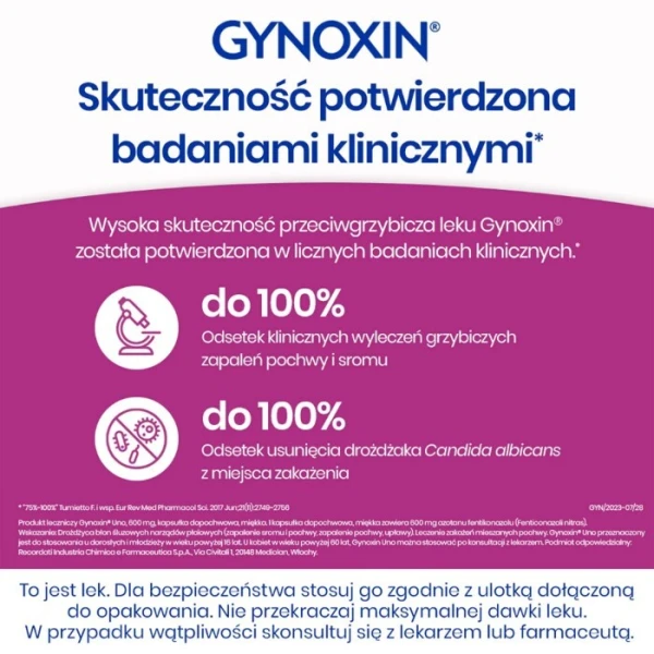 Gynoxin Uno 600mg, 1 kapsułka dopochwowa 3