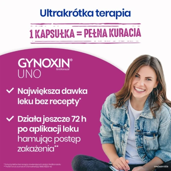 Gynoxin Uno 600mg, 1 kapsułka dopochwowa 4