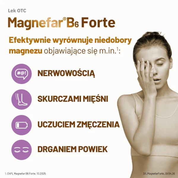 Magnefar B6 Forte (100mg Mg2+ + 10,1mg), 60 tabletek 4