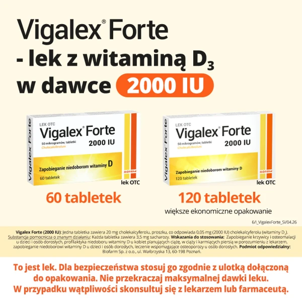 Vigalex Forte 2000 j.m., 60 tabletek 6