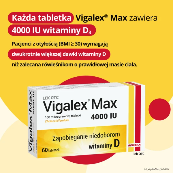 Vigalex Max 4000 j.m., 60 tabletek 3