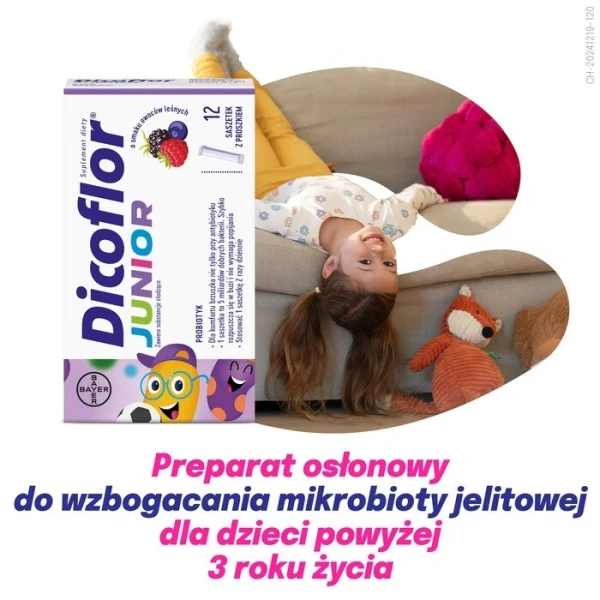 Dicoflor Junior, proszek, smak owoców leśnych, 12 saszetek 4