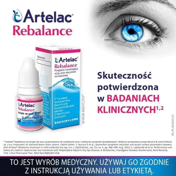 Artelac Rebalance, krople nawilżające do oczu, 10ml 4
