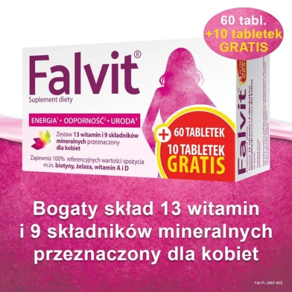 Falvit, 60 tabletek + 10 tabletek w prezencie 2