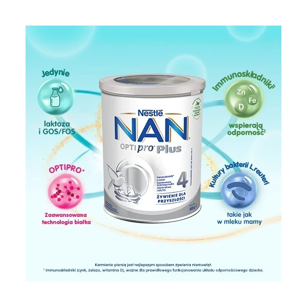 Nestle Nan Optipro Plus 4, formuła na bazie mleka, po 2 roku życia, 800g 3