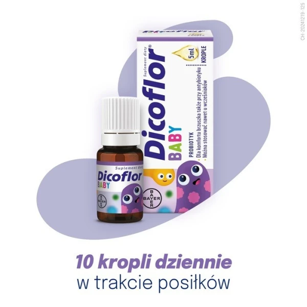 Dicoflor baby, krople, od pierwszych dni życia, 5ml 4