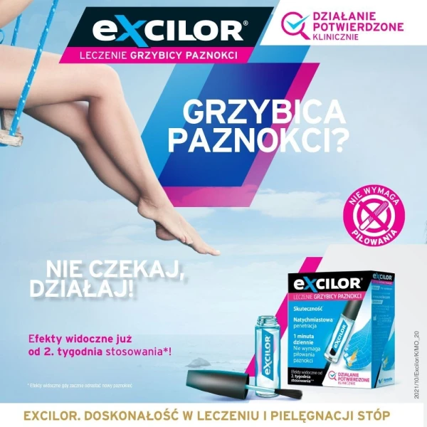 Excilor, leczenie grzybicy paznokci, płyn, 3,3ml 3