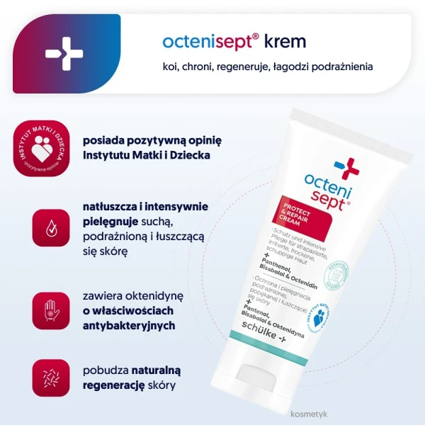 Octenisept Protect&Repair, krem do podrażnionej, popękanej i łuszczącej się skóry, 50ml 5