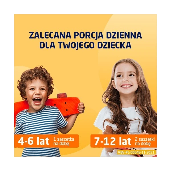 Vibovit Junior, proszek, smak pomarańczowy, dla dzieci w wieku 4-12 lat, 30 saszetek 3