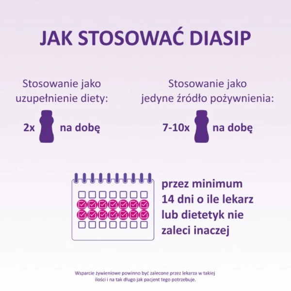 Diasip, produkt odżywczy zawierający błonnik, smak waniliowy, płyn, 4x200ml 2