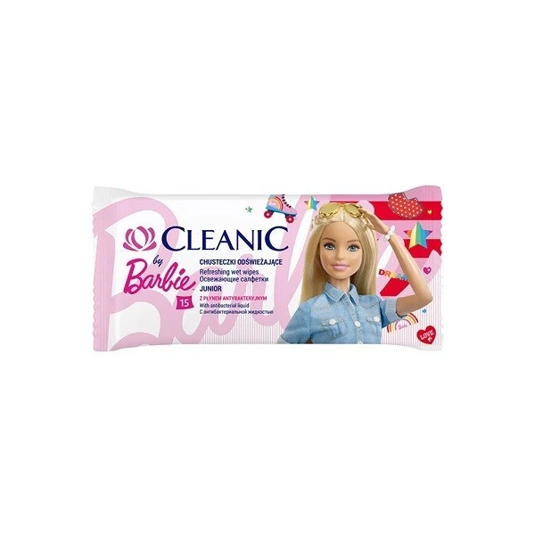Cleanic Junior, chusteczki odświeżające o zapachu gumy balonowej, 15 sztuk 2